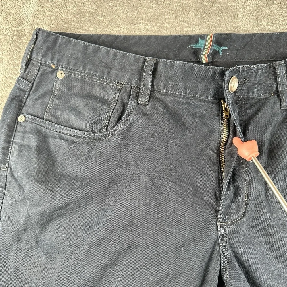 Tommy Bahama Men's Pants 36x32 Black Cotton Stretch Casual Chino Straight Leg‎
